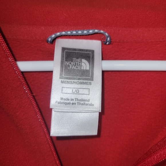 The North Face 1/4 Zip   Mens L Red Gray TKA 100 Fleece Hiking Outdoor - Picture 3 of 10